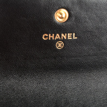 Chanel Calfskin Quilted Boy Card Holder Wallet Black 6 of 8