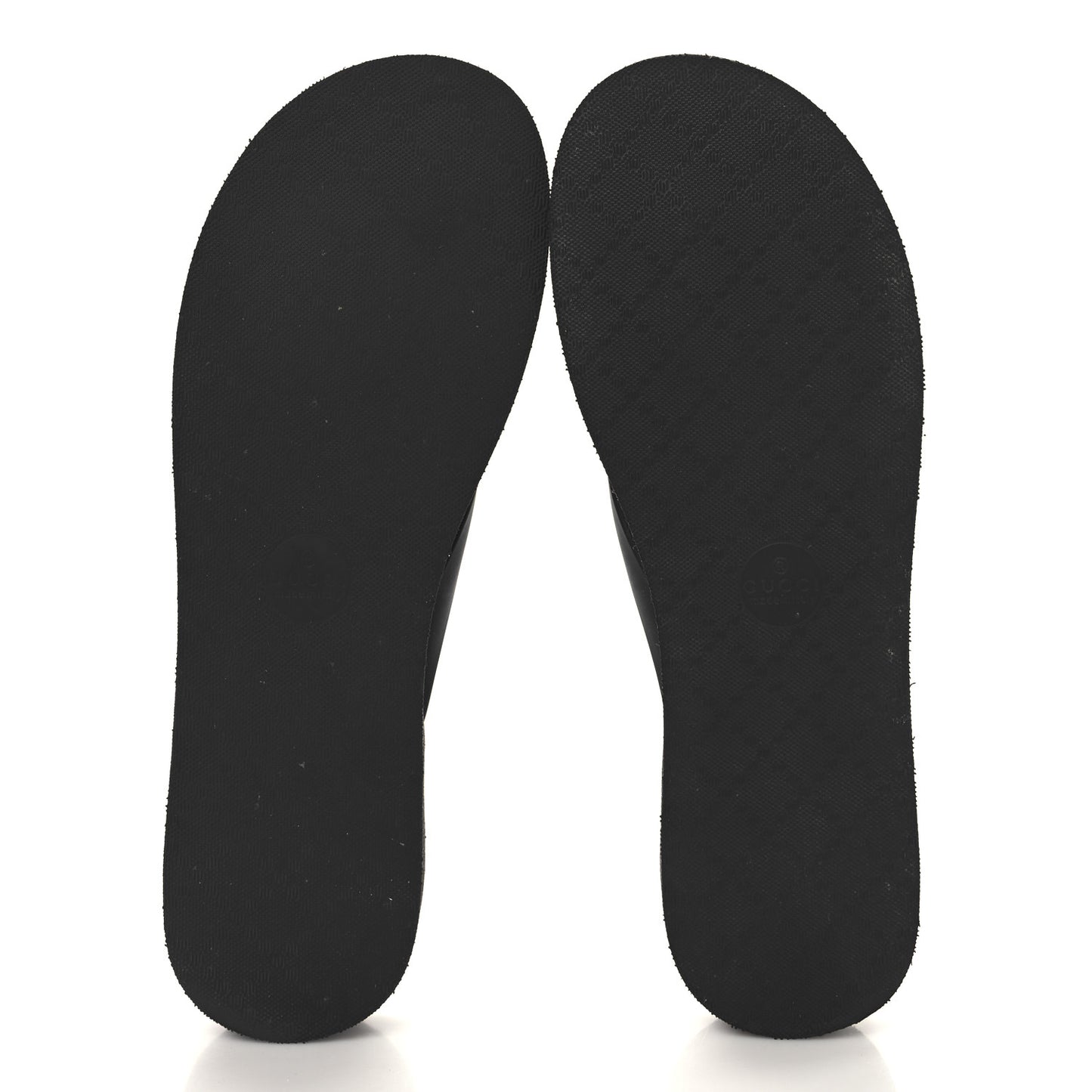 Rubber Chevron Womens GG Thong Sandals 40 Black
