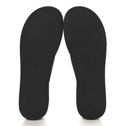 Gucci Rubber Chevron Womens GG Thong Sandals 40 Black 6 of 8