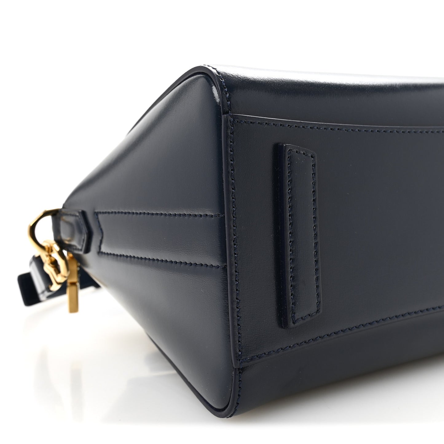 Shiny Lord Calfskin Mini Antigona Navy