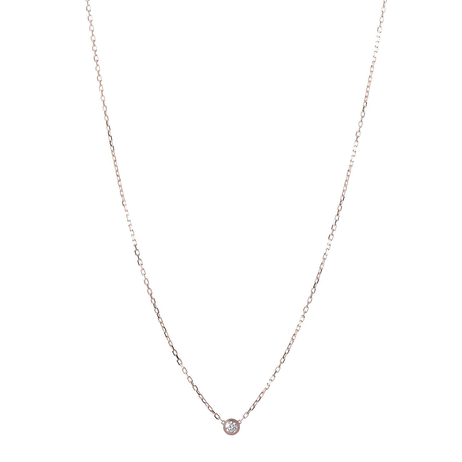 Cartier 18K Pink Gold Diamond SM D'Amour Pendant Necklace 1 of 6