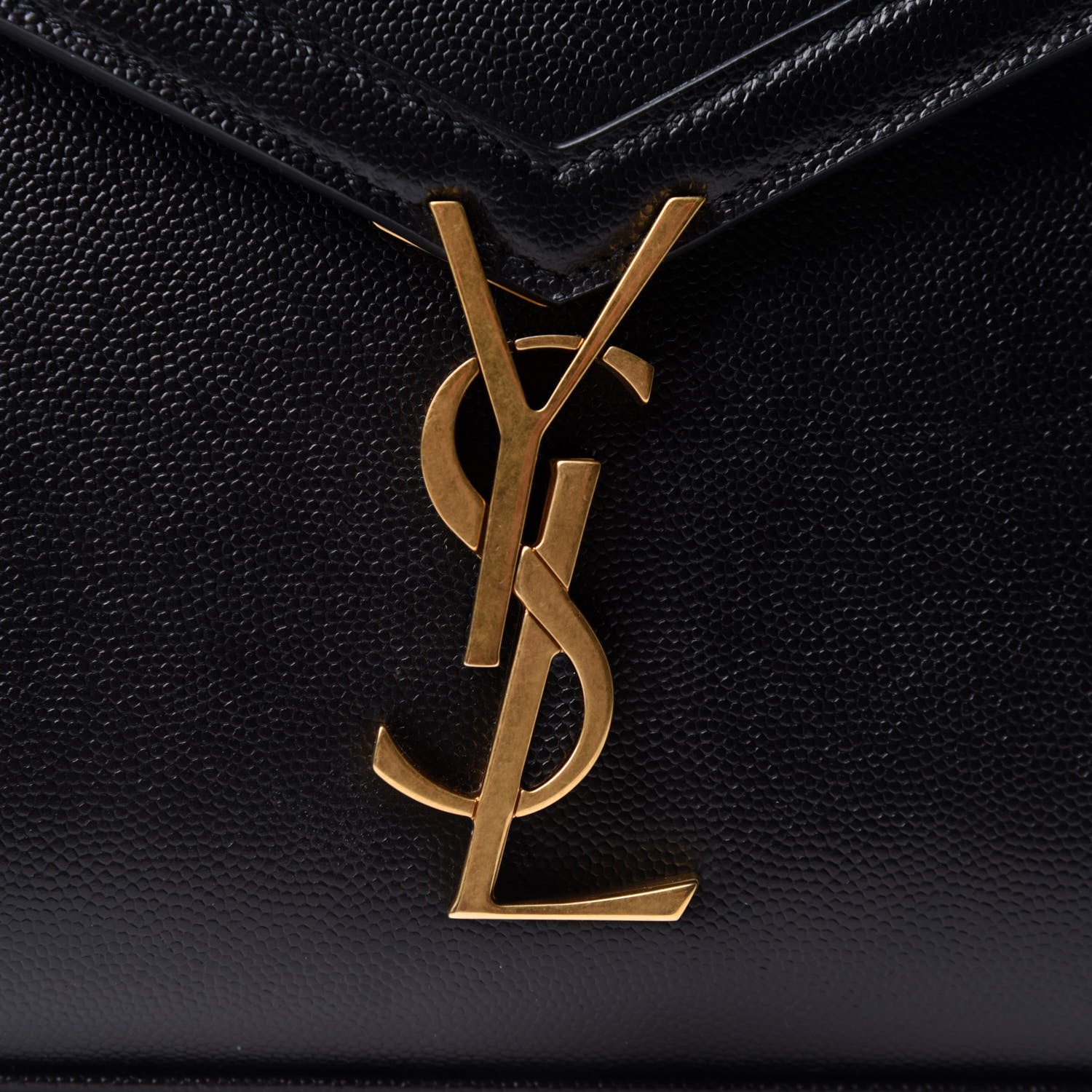 Saint Laurent Grain de Poudre Medium Classic Monogram Cassandra Top Handle Black 7 of 10