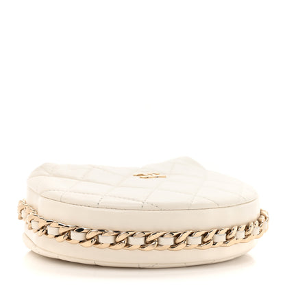 Chanel Lambskin Quilted Chain Around Pouch Hobo White 4 of 8