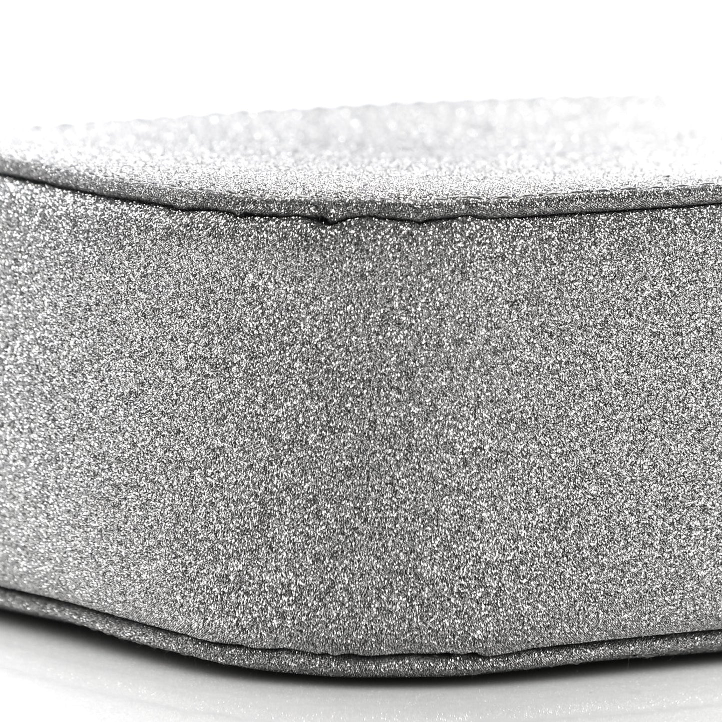 Glitter Calfskin Logo XS Everyday Camera Bag Silver