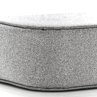 Balenciaga Glitter Calfskin Logo XS Everyday Camera Bag Silver 9 of 11