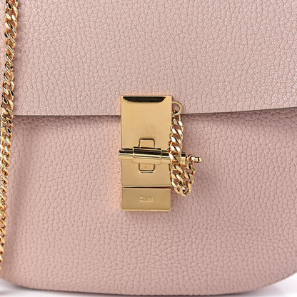 Chloe Grained Lambskin Drew Shoulder Bag Cement Pink 9 of 9