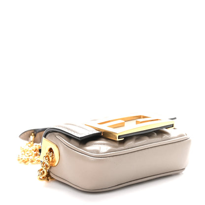 Fendi Nappa Matisse FF Embossed Nano Chain Baguette Tortora 4 of 9