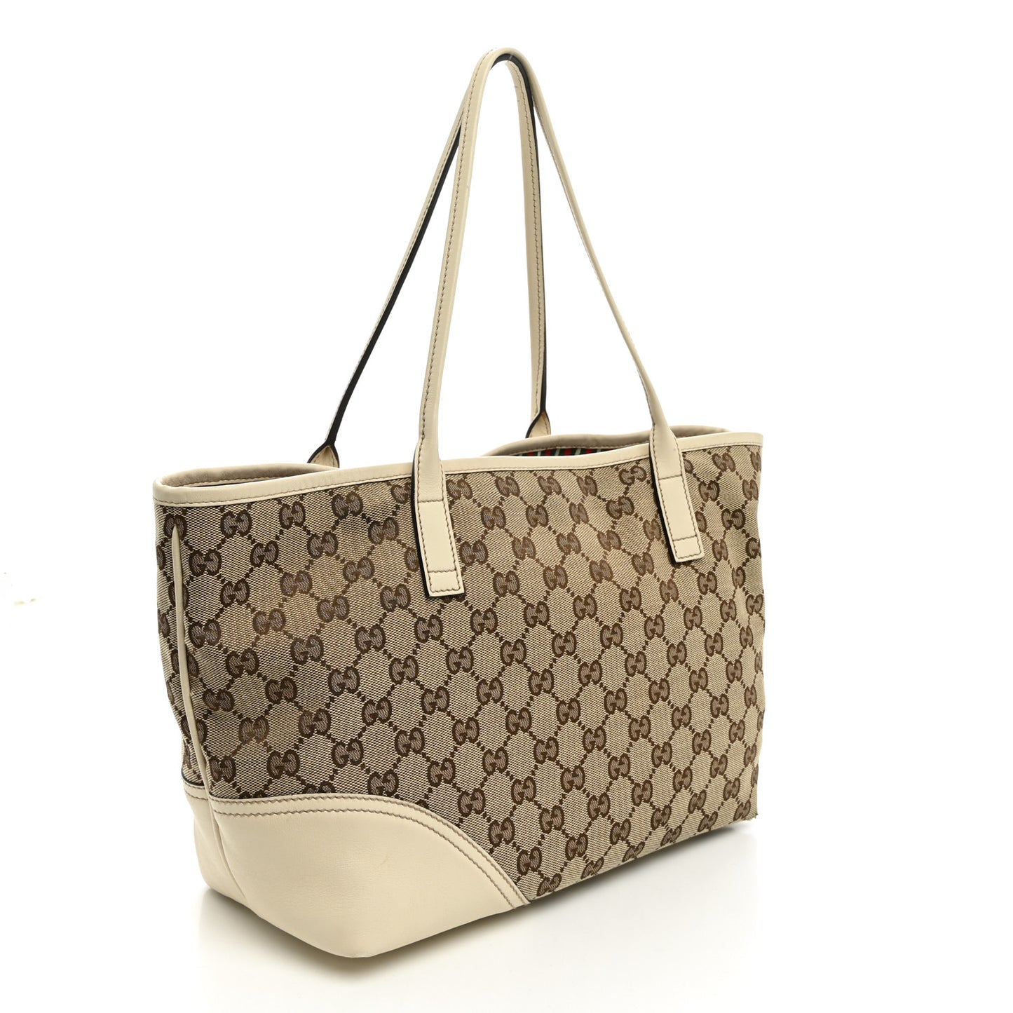 Monogram Medium New Britt Tote Off White