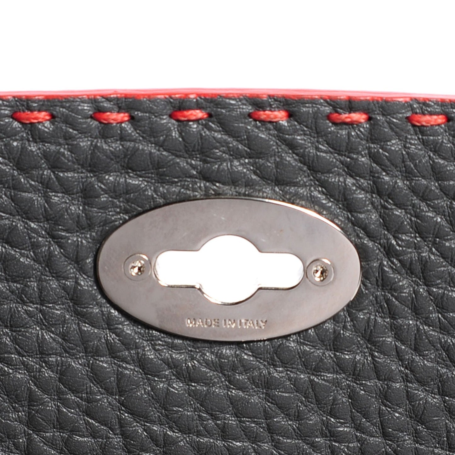 Calfskin Selleria Alda Colorblock Clutch Poppy