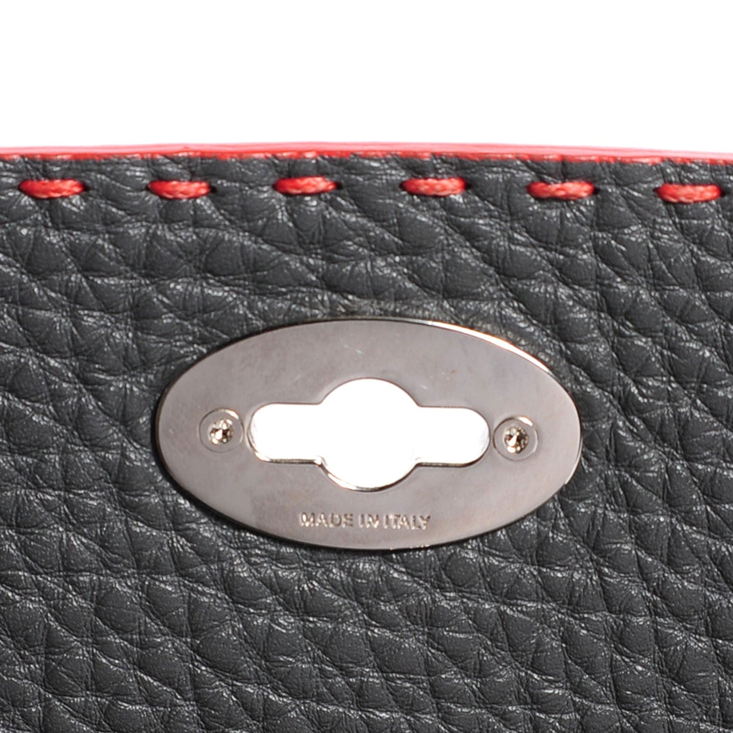 Fendi Calfskin Selleria Alda Colorblock Clutch Poppy 10 of 10