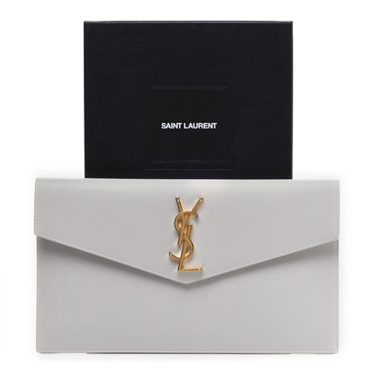 Saint Laurent Grain De Poudre Uptown Pouch Granite 9 of 9