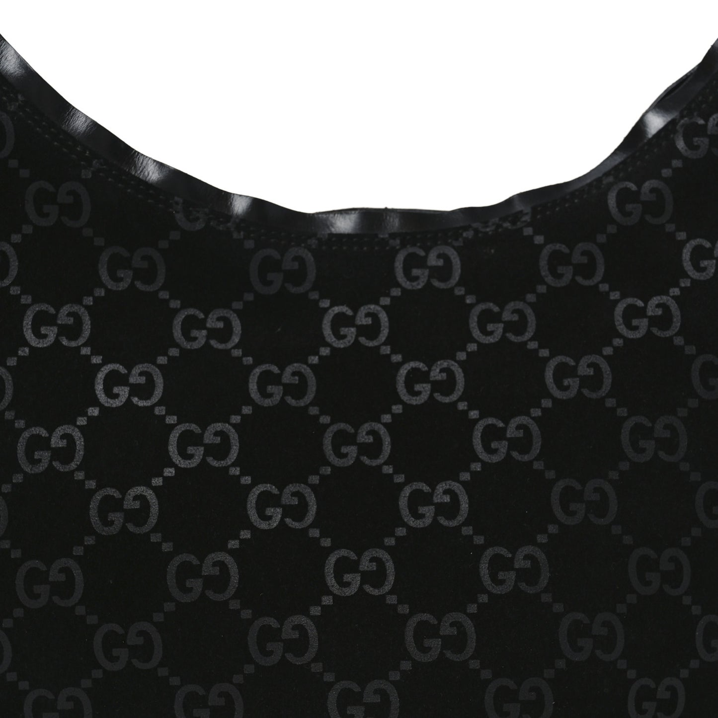 Suede Monogram Hobo Black