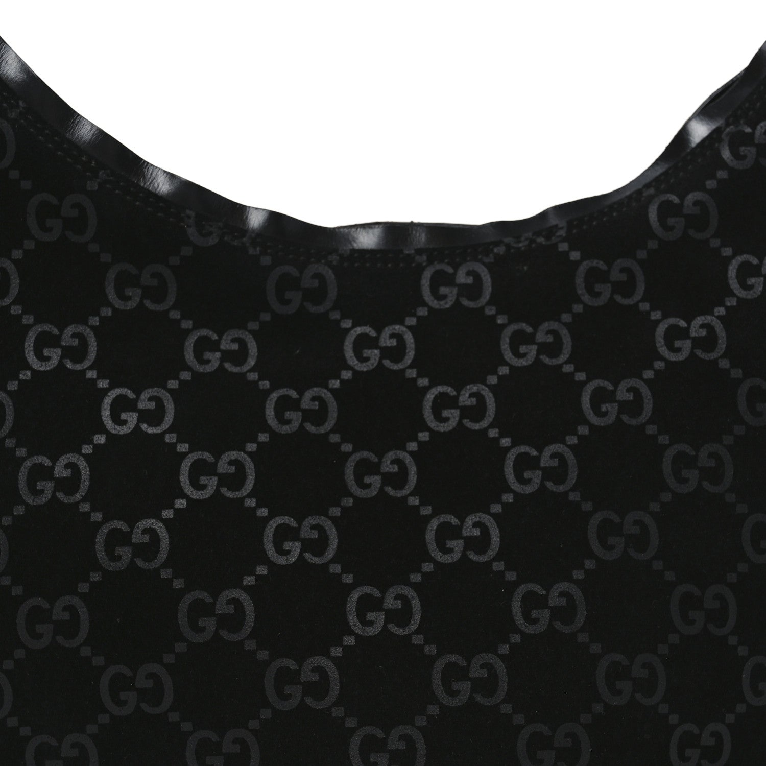 Gucci Suede Monogram Hobo Black 8 of 10