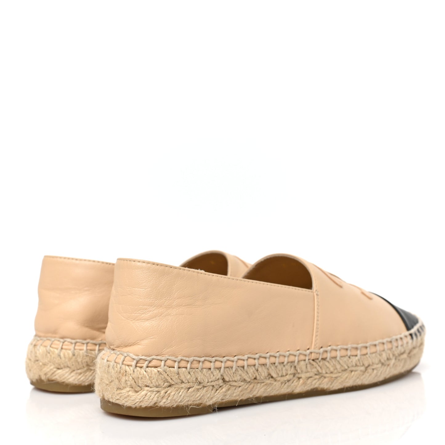 Lambskin CC Espadrilles 36 Beige Black