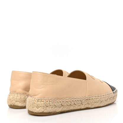 Chanel Lambskin CC Espadrilles 36 Beige Black 4 of 9