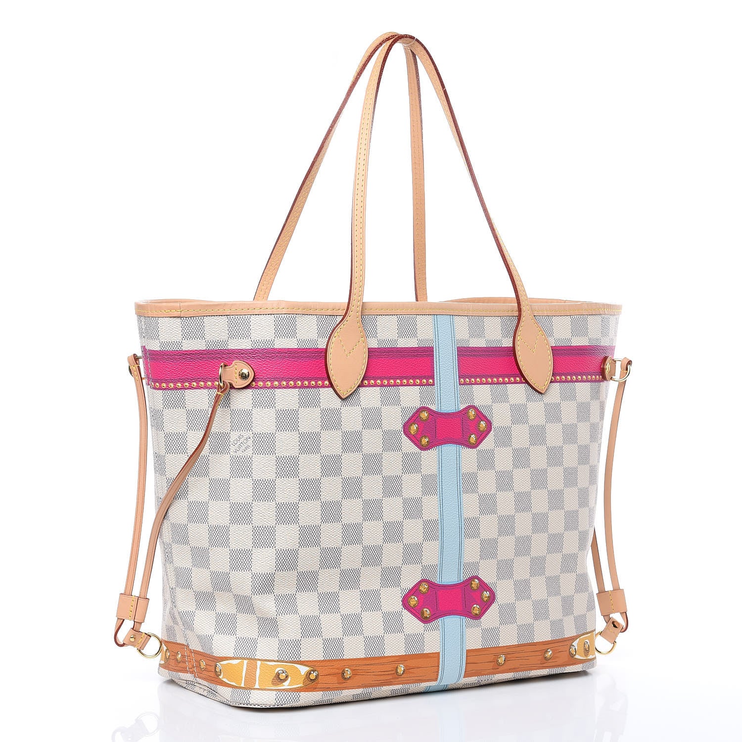 Louis Vuitton Damier Azur Summer Trunks Miami Neo Neverfull MM 4 of 12
