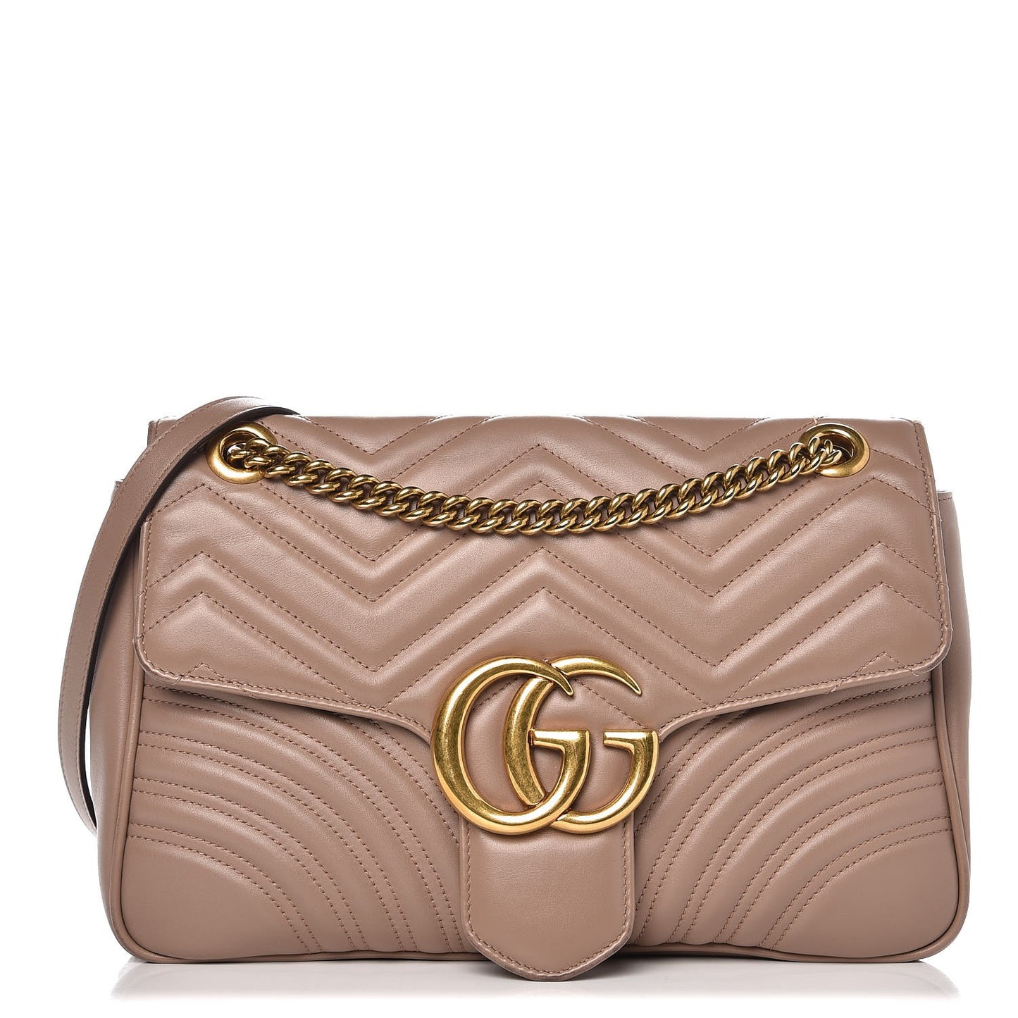 Calfskin Matelasse Medium GG Marmont Shoulder Bag Porcelain Rose