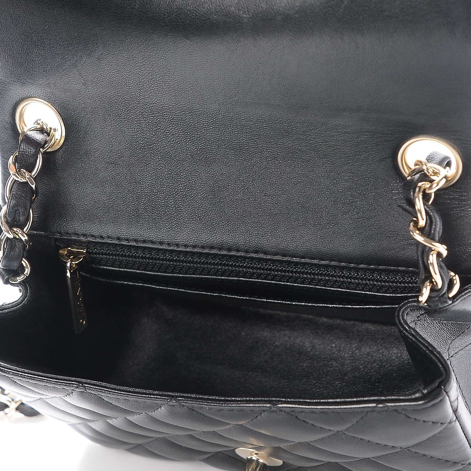 Chanel Lambskin Quilted Mini Square Flap Black 5 of 7