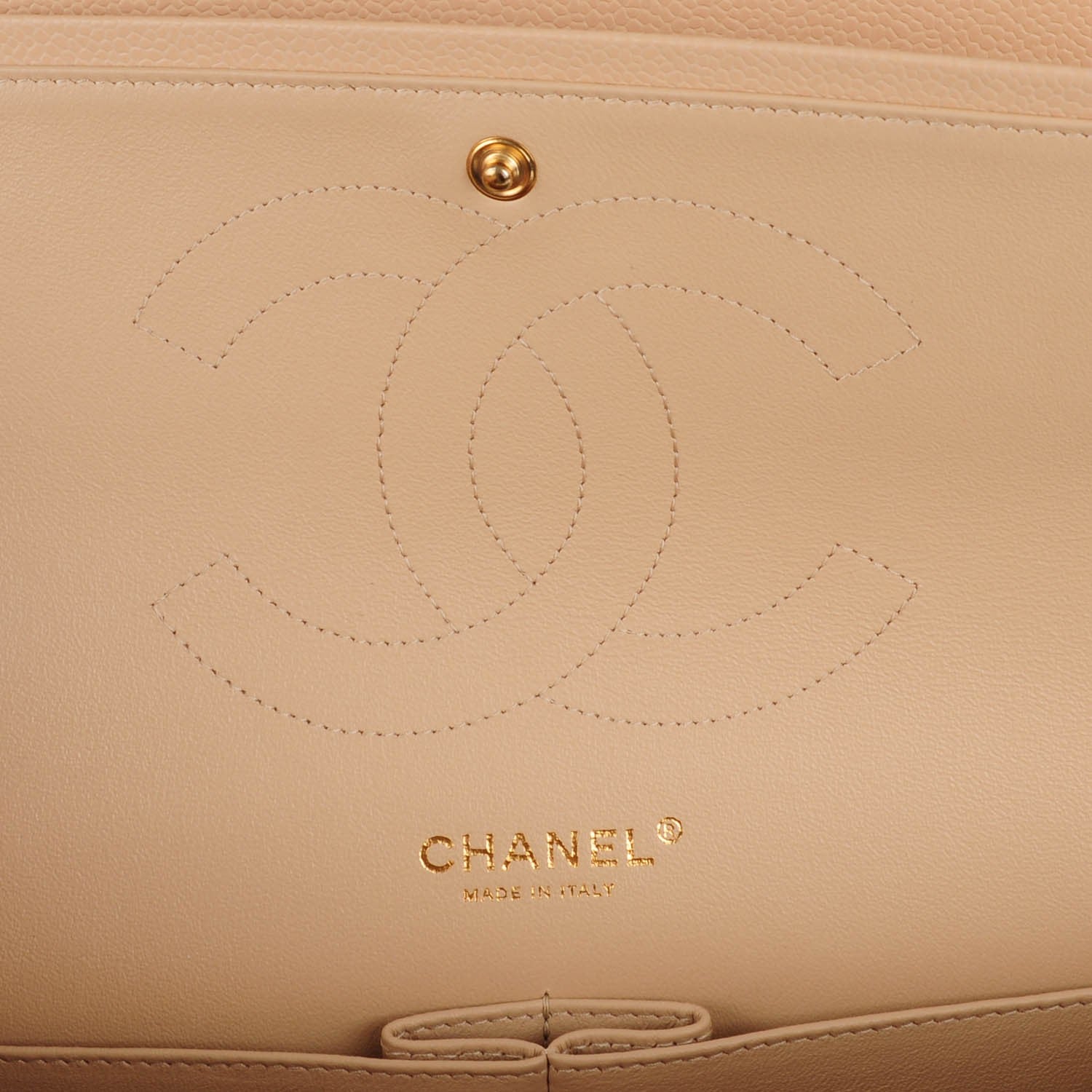 Chanel Caviar Quilted Jumbo Double Flap Beige Clair 6 of 8