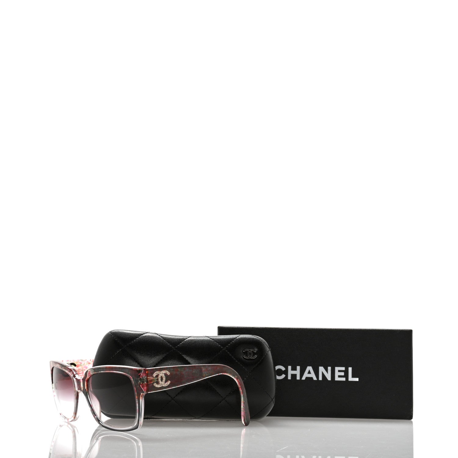 Chanel Acetate Multicolor Tweed CC Sunglasses 5220 Pink 8 of 8