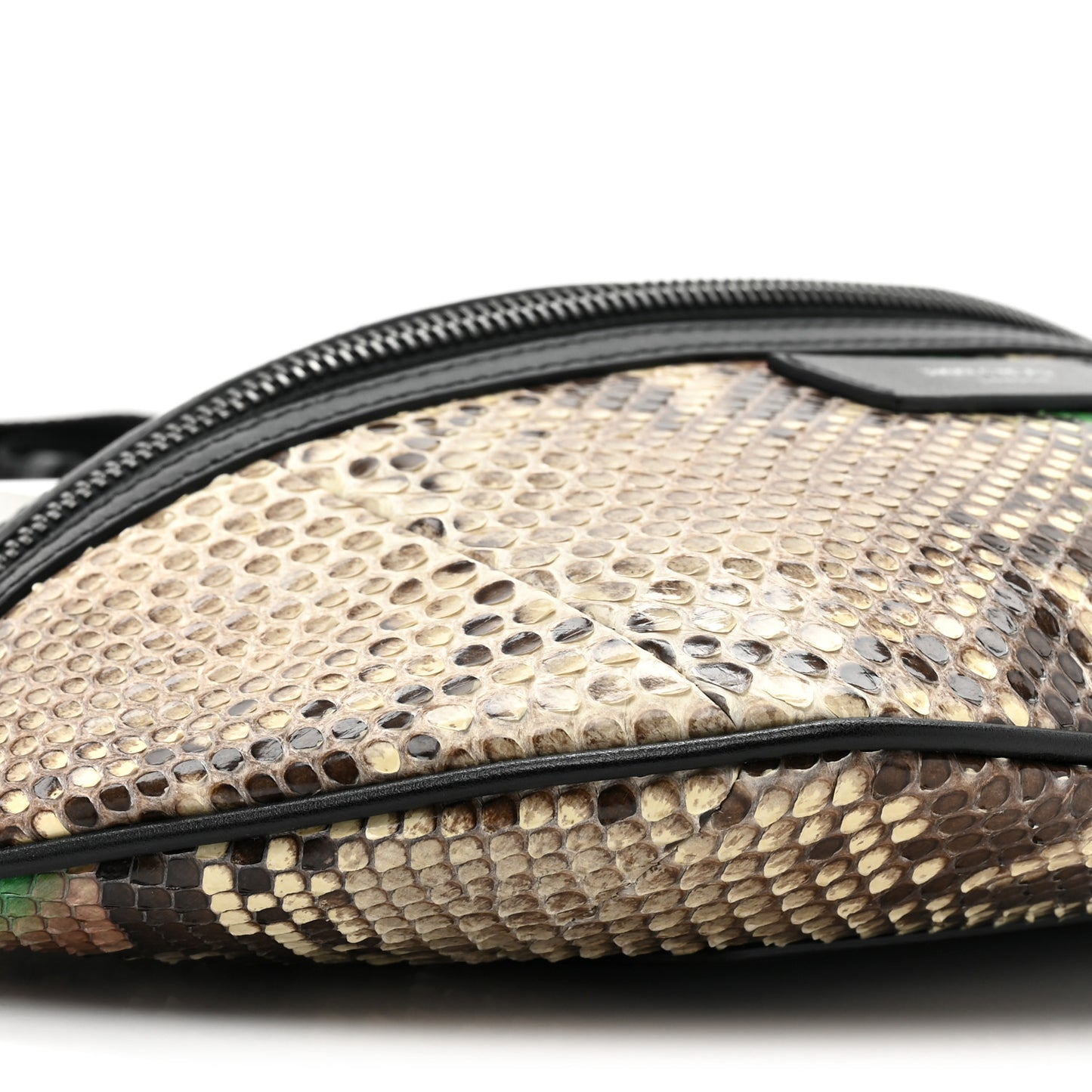 Snakeskin Belt Bag Beige Multicolor
