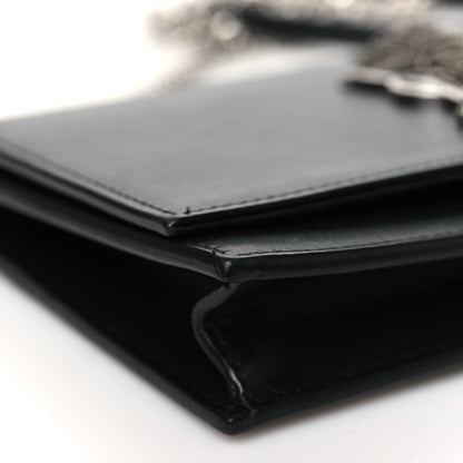 Saint Laurent Smooth Calfskin Classic Monogram Kate Tassel Chain Wallet Black 8 of 10