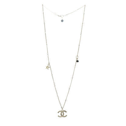 Chanel Baguette Crystal CC Starfall Necklace Gold 3 of 5