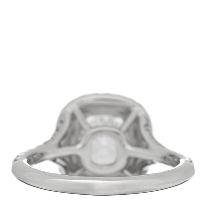 Tiffany Platinum Diamond .95ct Soleste Cushion Cut Double Halo Engagement Ring 46 3.75 3 of 4