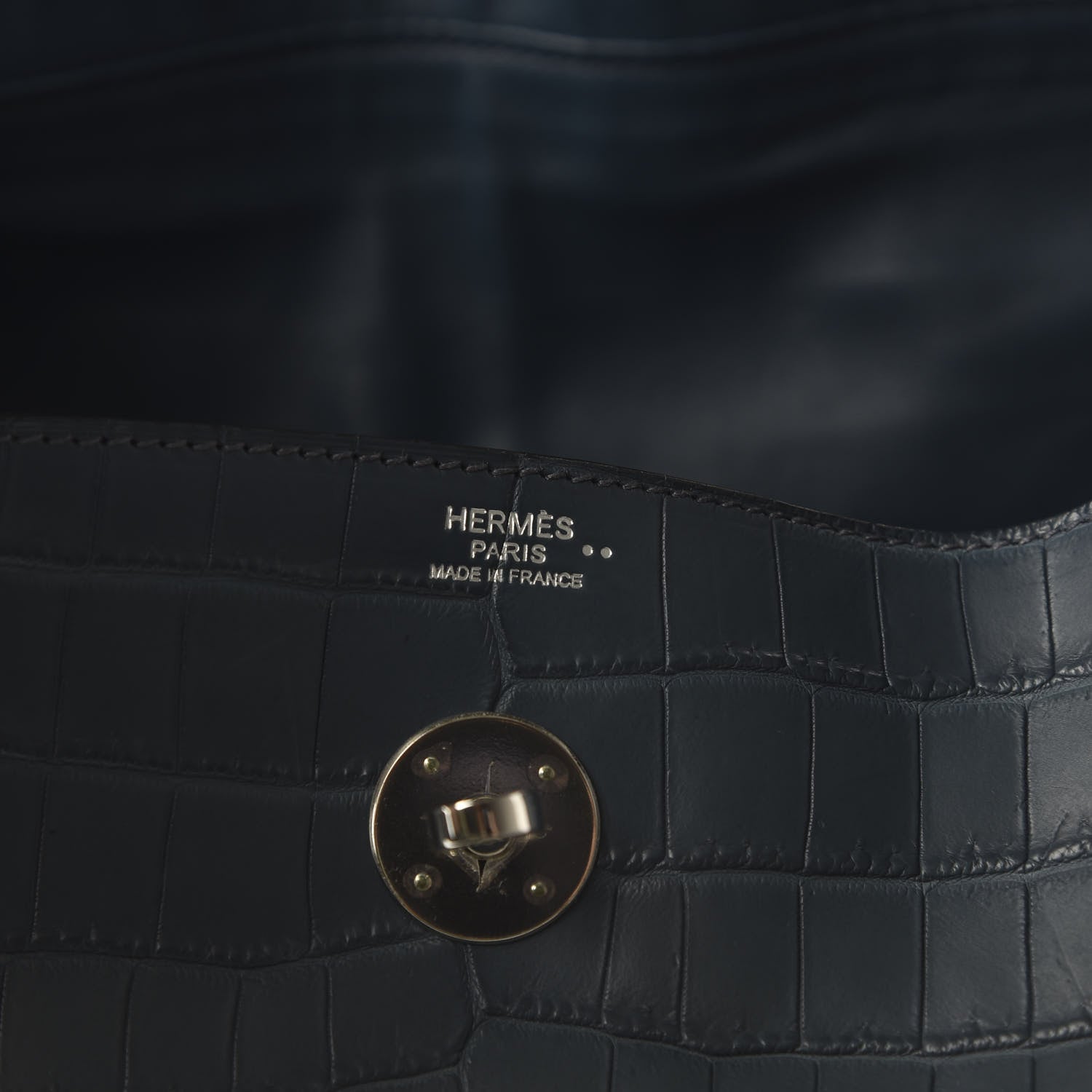 Hermes Matte Niloticus Crocodile Lindy 30 Blue Jean 8 of 9