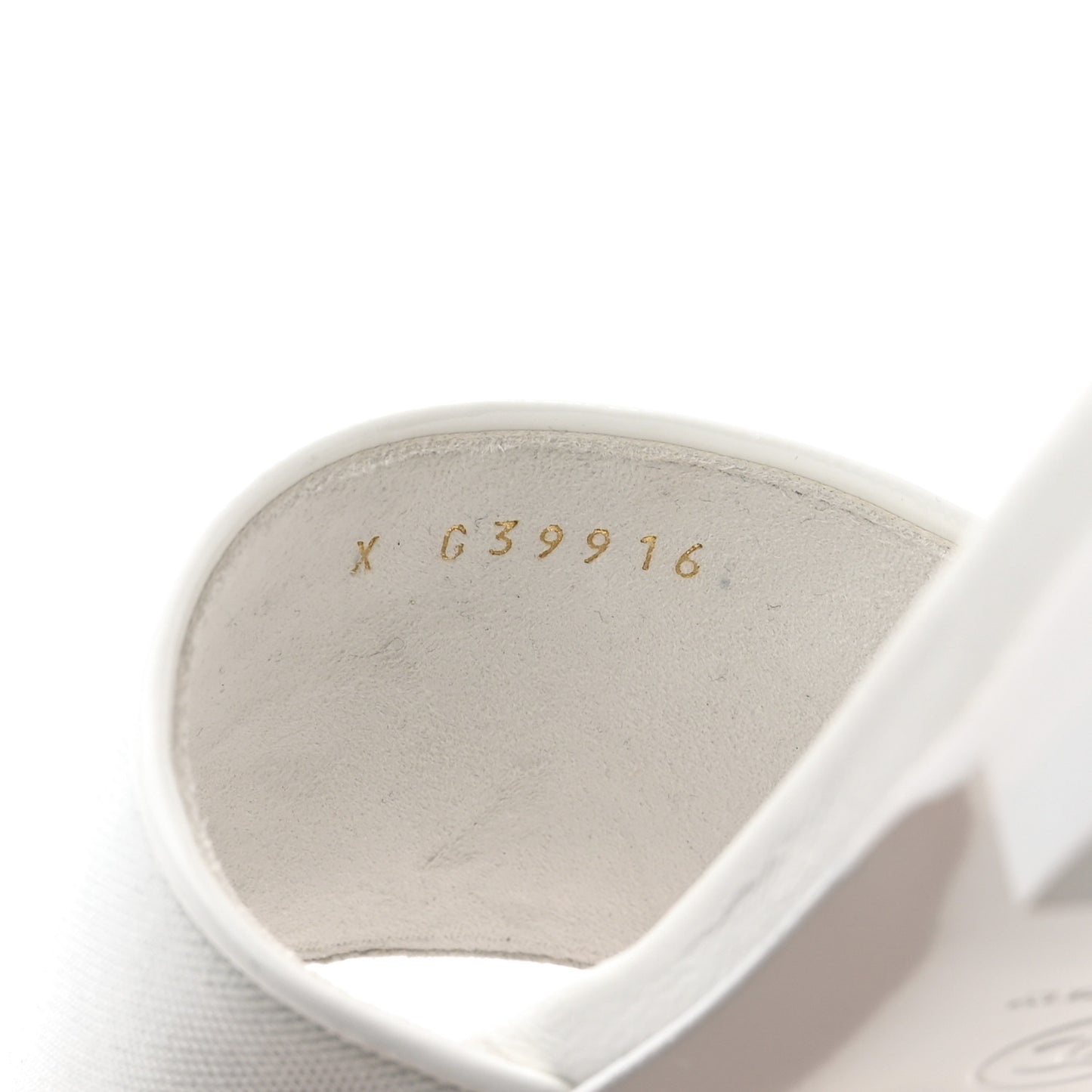 Mesh Patent Calfskin CC Mules 37 White