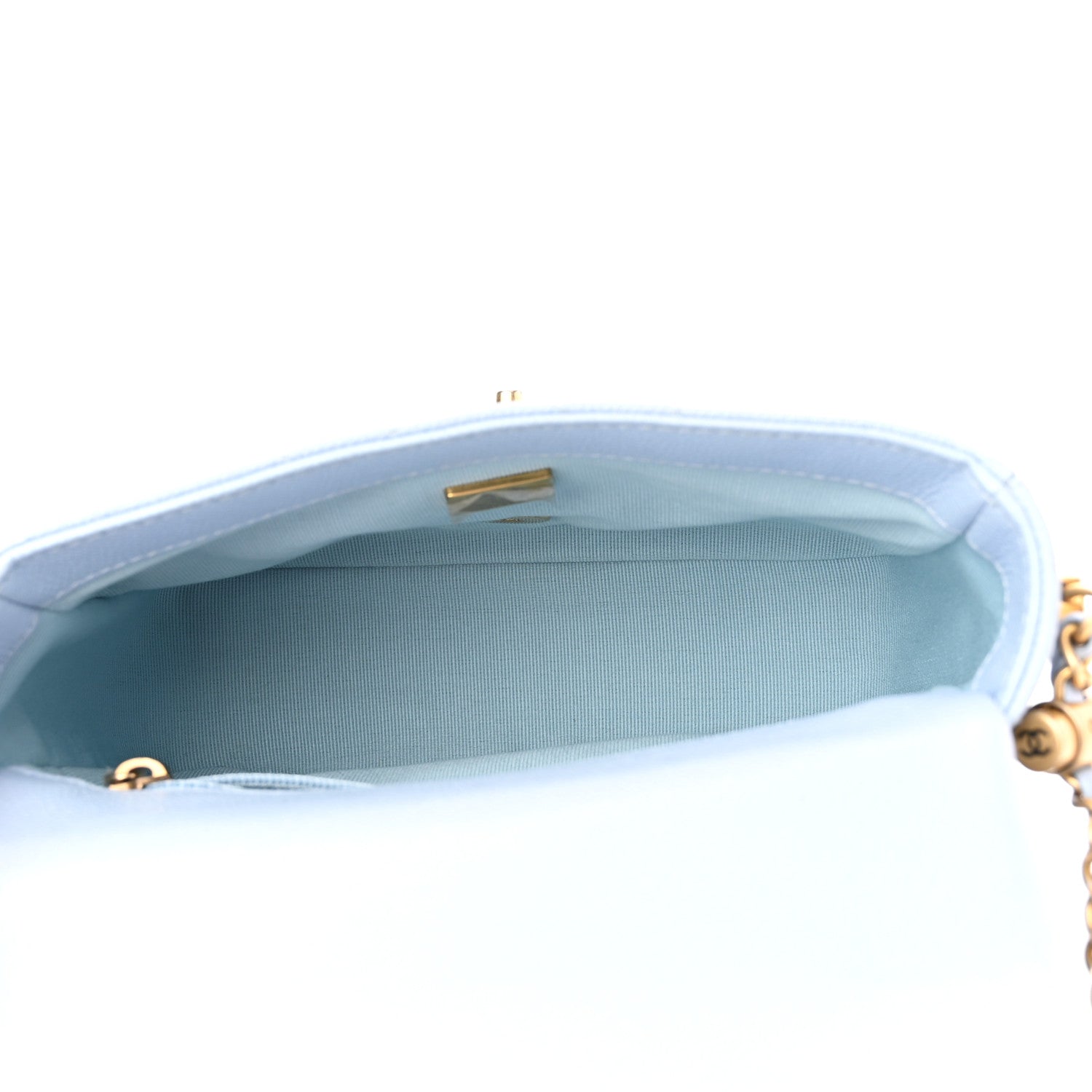 Chanel Iridescent Caviar Quilted Mini My Perfect Flap Light Blue 5 of 9