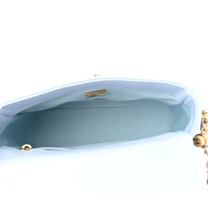 Chanel Iridescent Caviar Quilted Mini My Perfect Flap Light Blue 5 of 9