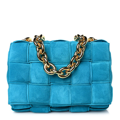 Bottega Veneta Suede Maxi Intrecciato Padded Chain Cassette Crossbody Bag Blaster 1 of 9