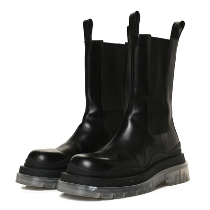 Bottega Veneta Calfskin The Tire Chelsea Boots 39 Black Transparent 3 of 14