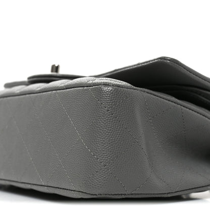 Chanel Caviar Quilted Medium Double Flap Grey 10 of 11