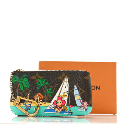 Louis Vuitton Monogram 2023 Christmas Animation Sailing Vivienne Key Pouch Dragonfruit Pink 7 of 8