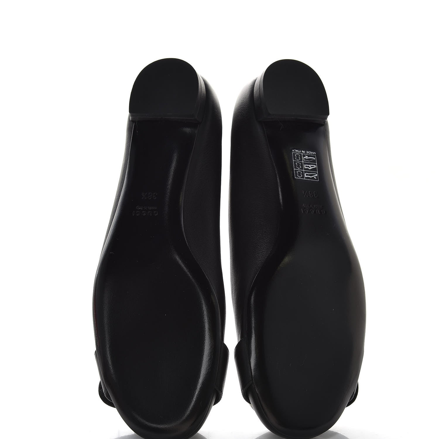 Gucci Calfskin Sachalin Ballerina Flats 38.5 Black 6 of 10