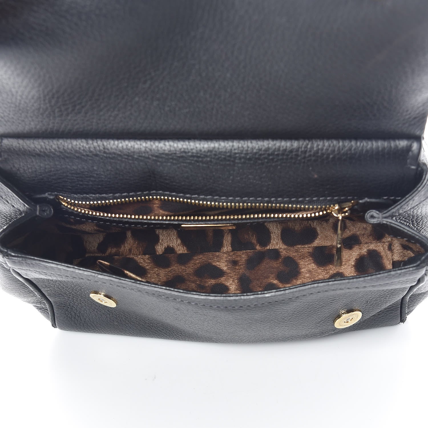 Dolce & Gabbana Grained Deerskin Medium Miss Sicily Satchel Black 5 of 9