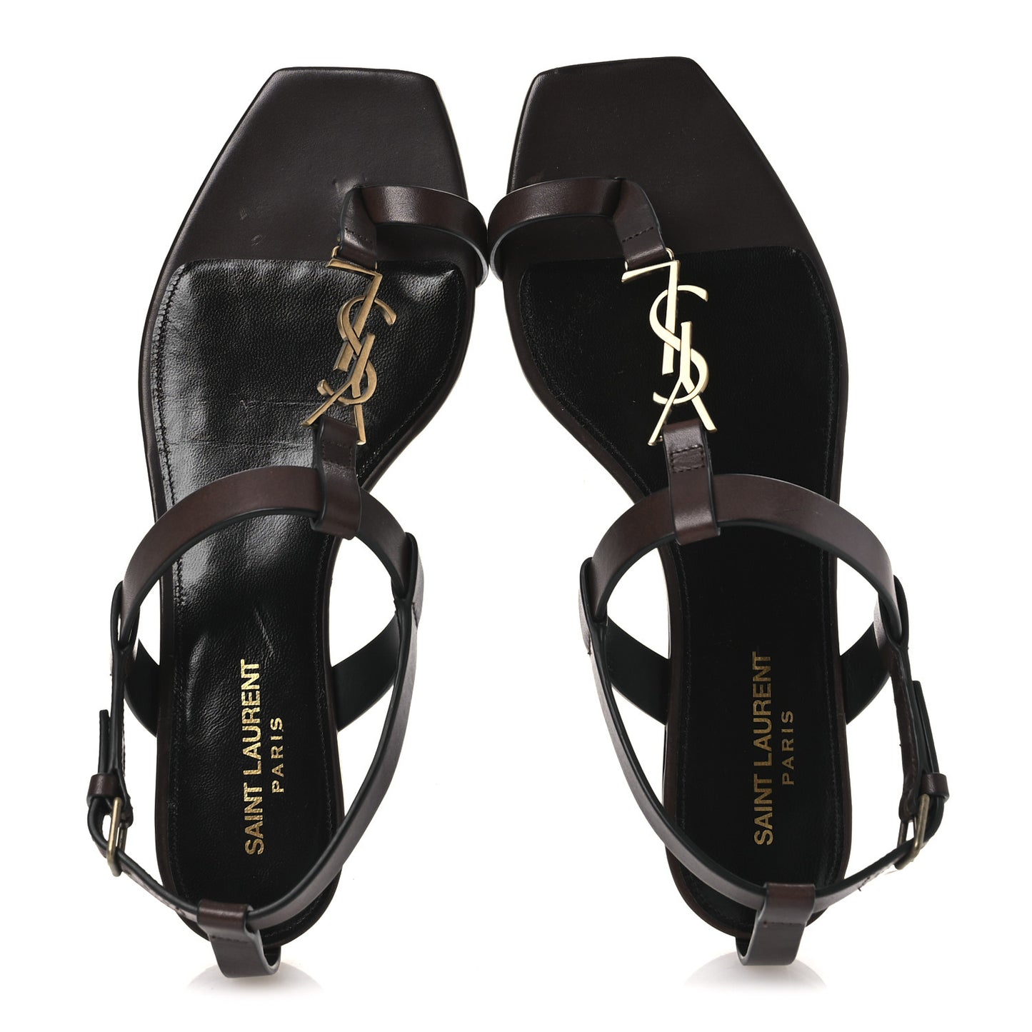 Calfskin Cassandra Monogram Sandals 39 Moro