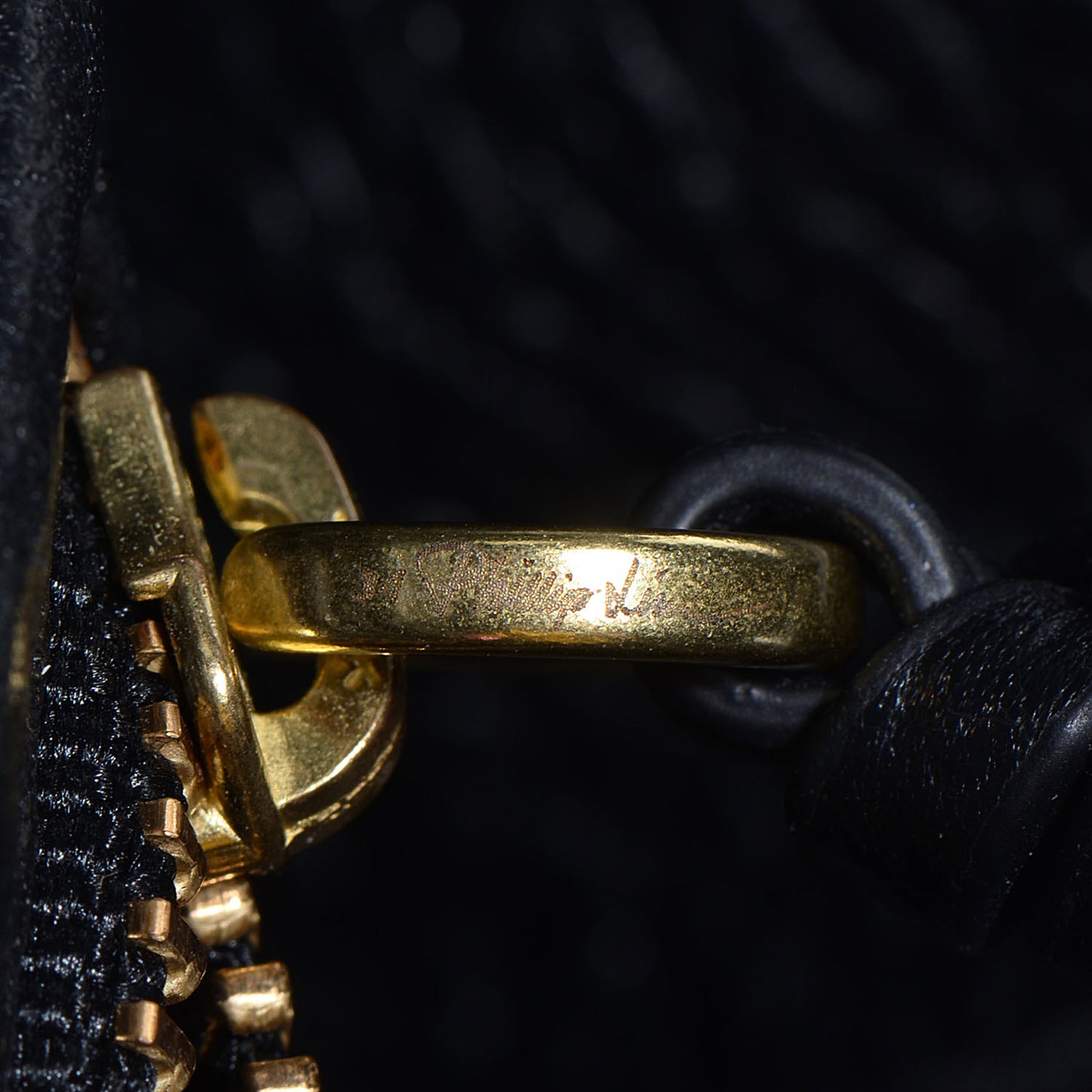 3.1 Shark Embossed Leather Pashli Messenger Black
