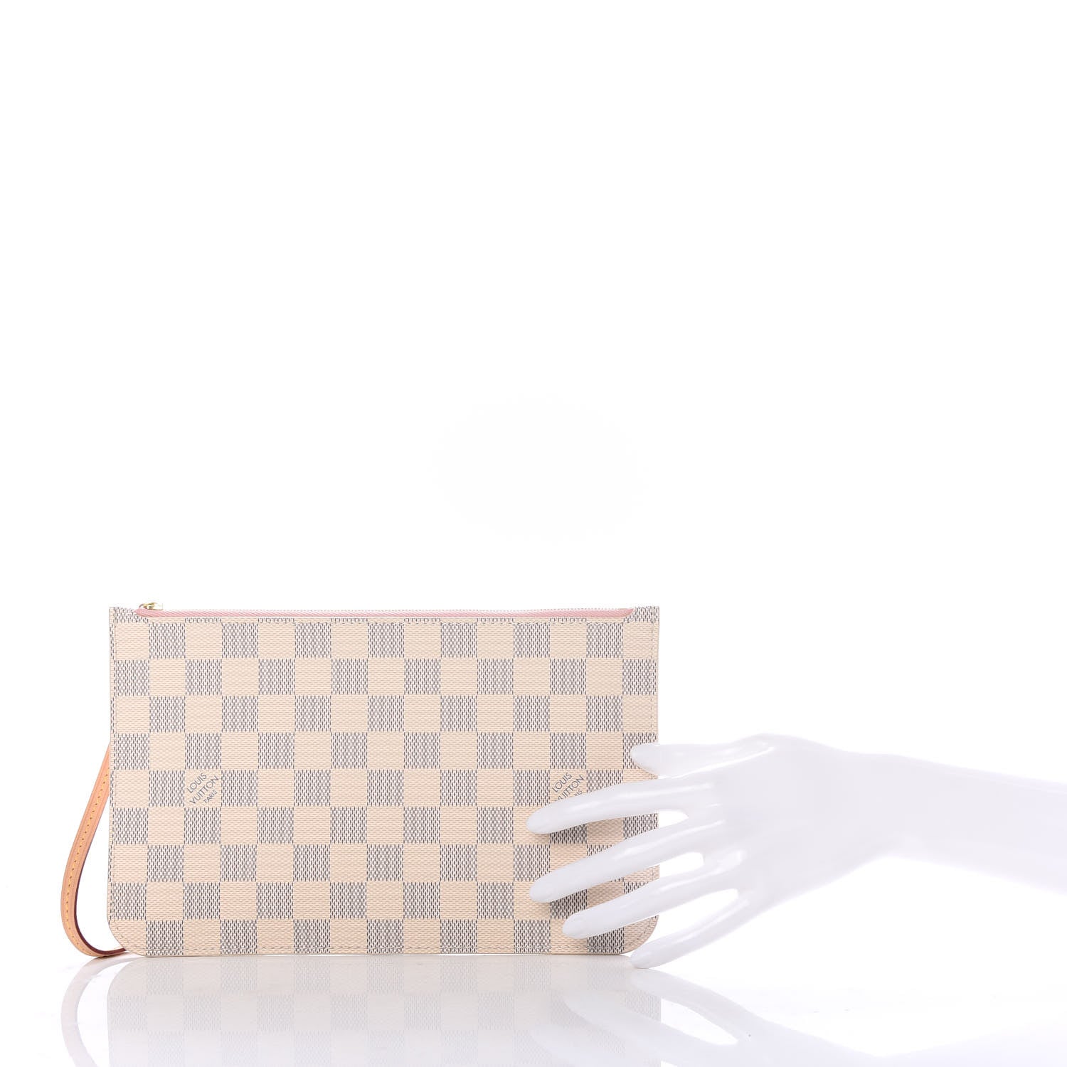 Louis Vuitton Damier Azur Neverfull MM GM Pochette Rose Ballerine 2 of 6