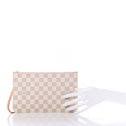 Louis Vuitton Damier Azur Neverfull MM GM Pochette Rose Ballerine 2 of 6