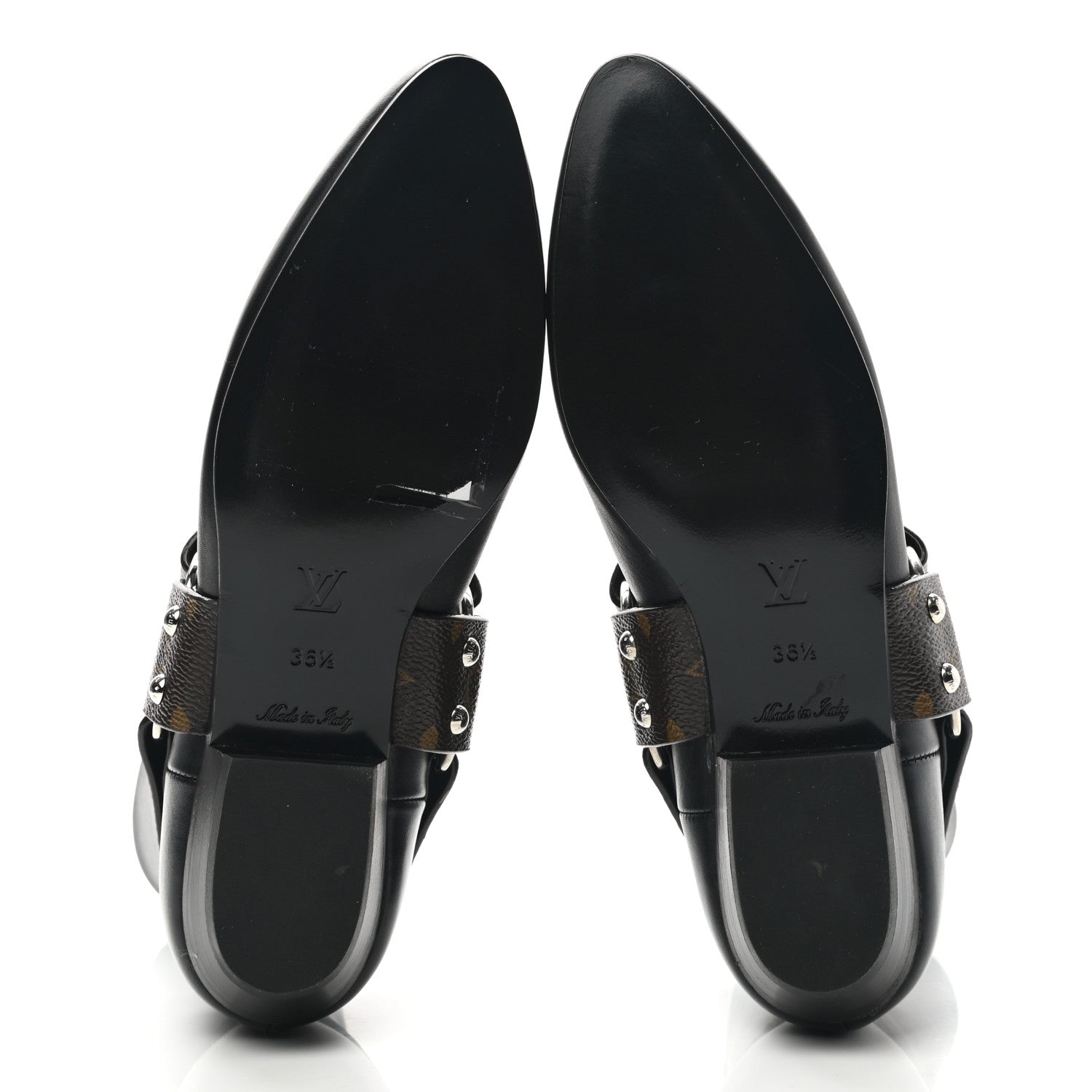 Louis Vuitton Calfskin Monogram Rhapsody Ankle Boots 36.5 Black 5 of 10