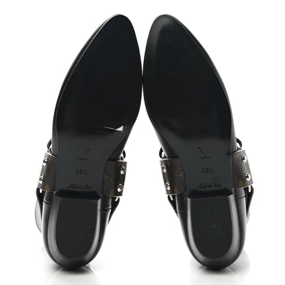 Louis Vuitton Calfskin Monogram Rhapsody Ankle Boots 36.5 Black 5 of 10