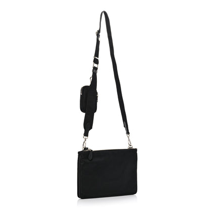 Prada Re-Nylon Saffiano Re-Edition 2000 Double Zip Crossbody Bag Black 3 of 14