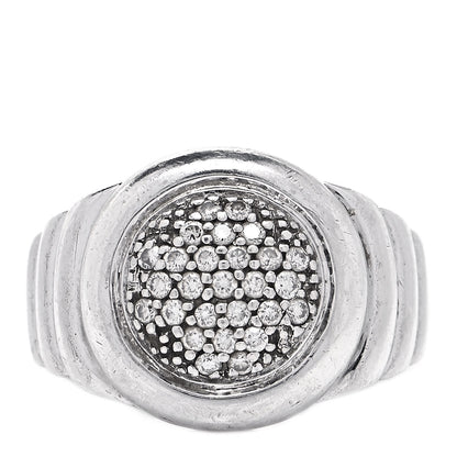 John Hardy Sterling Silver Diamond Batu Bedeg Round Ring 54 7 1 of 4