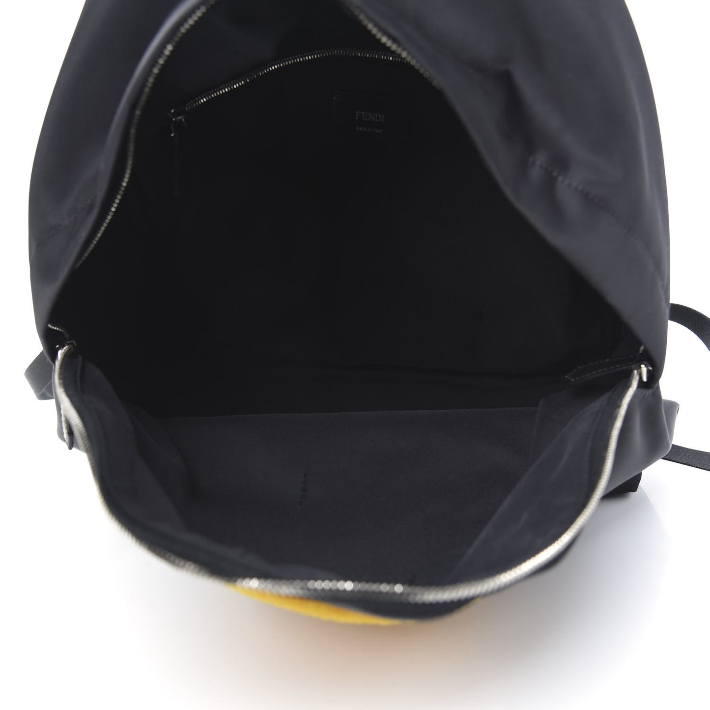 Nylon Shearling Vitello Elite Lightbulb Backpack Black Narciso
