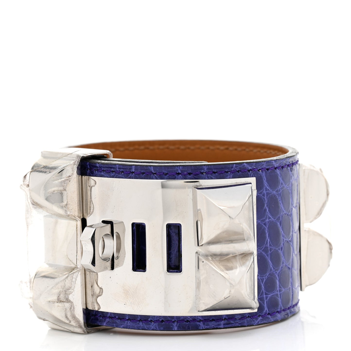 Shiny Alligator Collier De Chien CDC Bracelet S Bleu Electrique