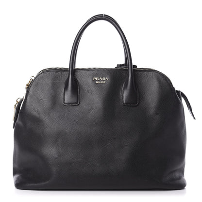 Prada Saffiano Cuir Top Handle Dome Tote Black 1 of 11