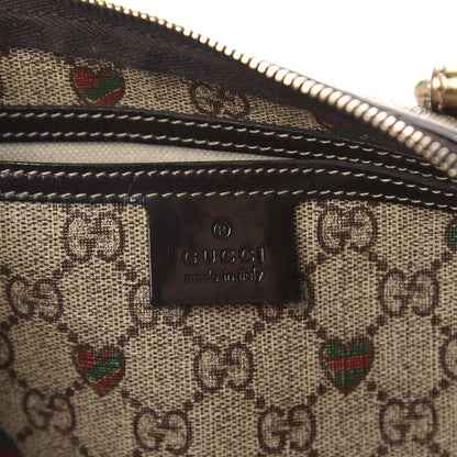 Gucci GG Plus Monogram Hearts Medium Joy Boston Dark Brown 11 of 14